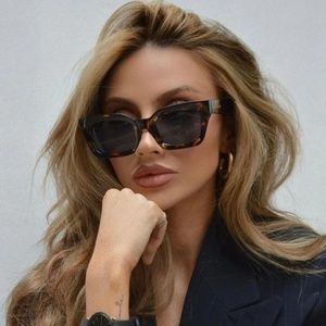 CIRCULR Trendy Square Sunglasses (Blanco - Brown)